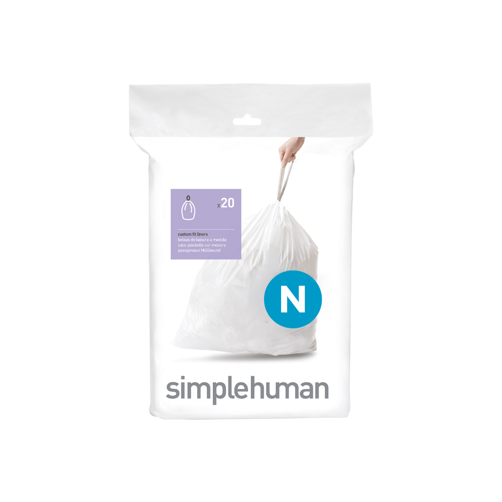 Simplehuman code N custom fit bin liners, pack of 20
