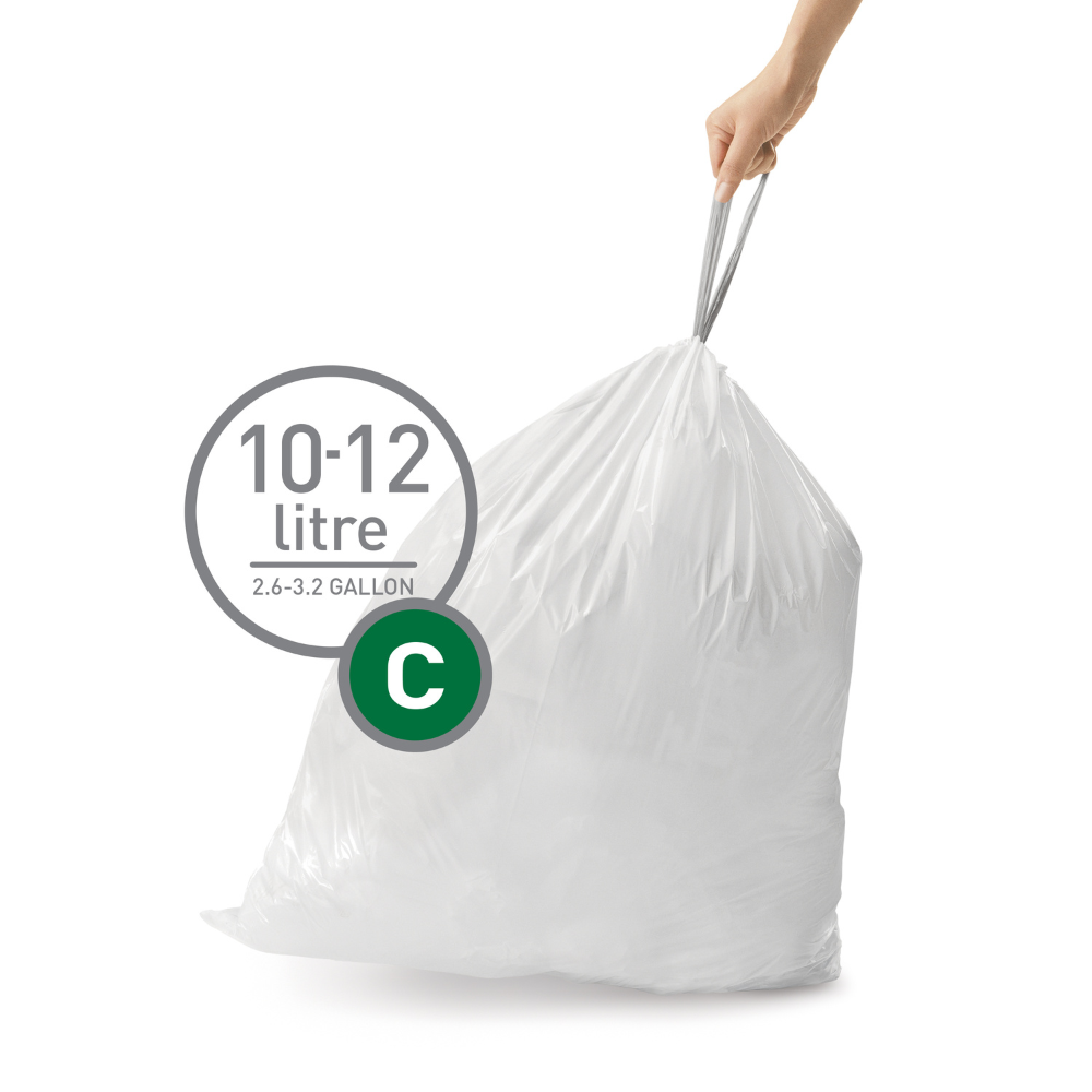 Simplehuman code C custom fit bin liners, 3 x pack of 20 (60 liners)