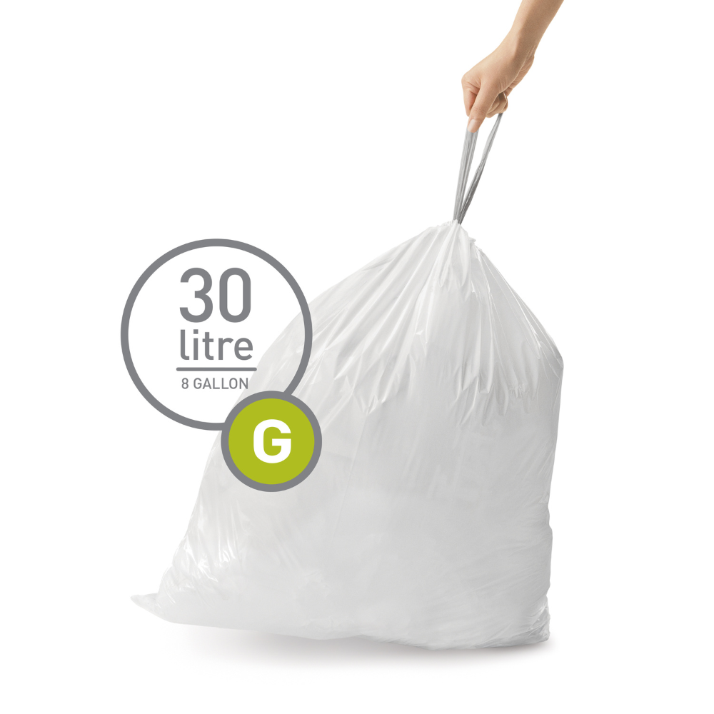Simplehuman code G custom fit bin liners, 3 x pack of 20 (60 liners)