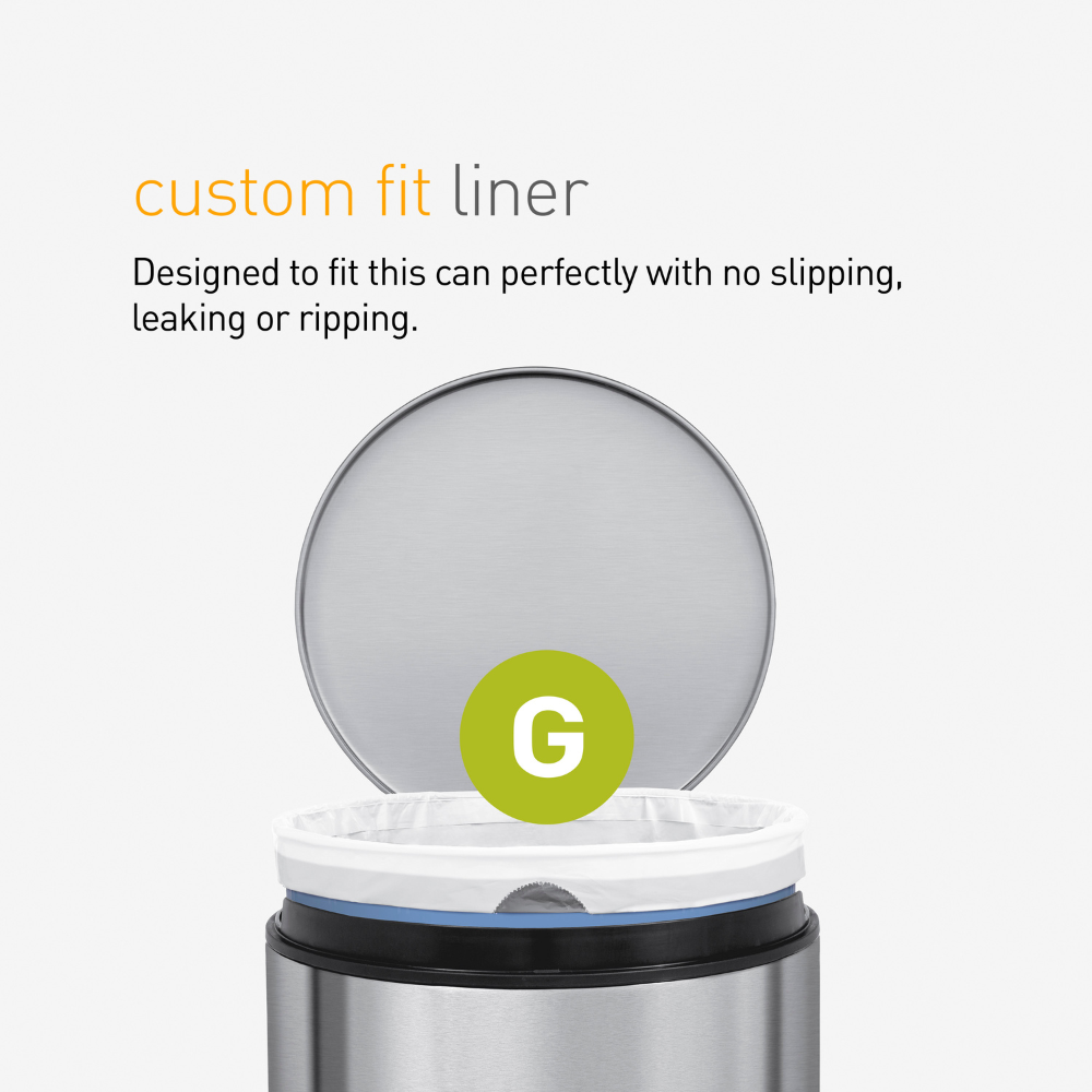 Simplehuman code G custom fit bin liners, 3 x pack of 20 (60 liners)