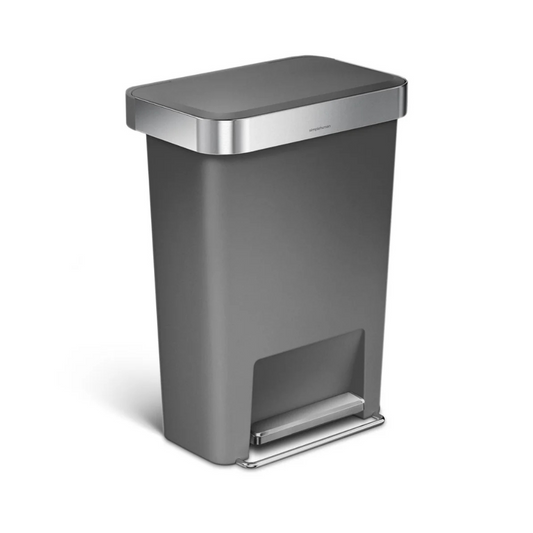 Simplehuman rectangular pedal bin with liner pocket 45L