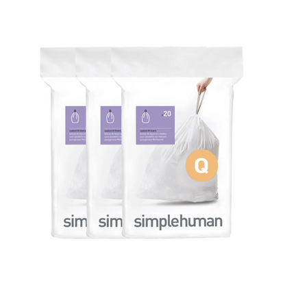 Simplehuman custom fit liners bulk pack 50 - 65L Code Q