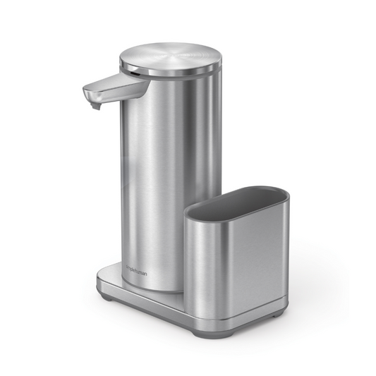 Simplehuman rechargeable liquid sensor pump with caddy