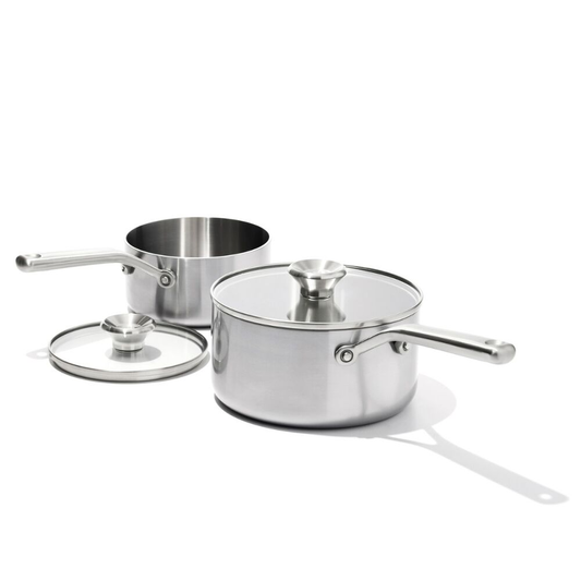 OXO Stainless Steel Mira Series Σετ Κατσαρόλες 1.6L και 3.1L με Καπάκι