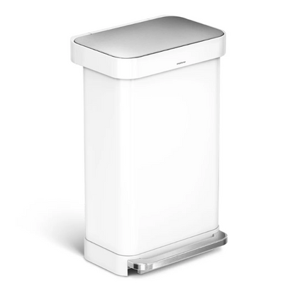 Simplehuman rectangular pedal bin with liner pocket 45L
