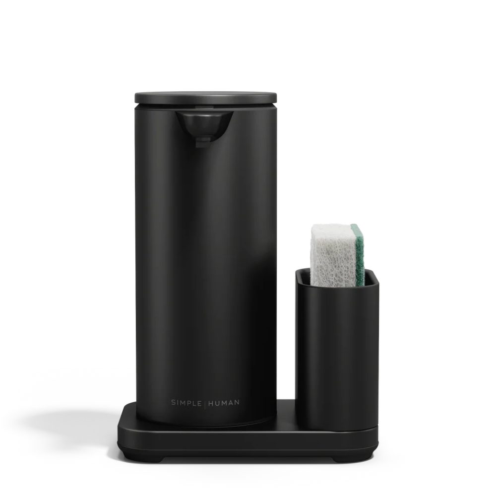 Simplehuman rechargeable liquid sensor pump with caddy