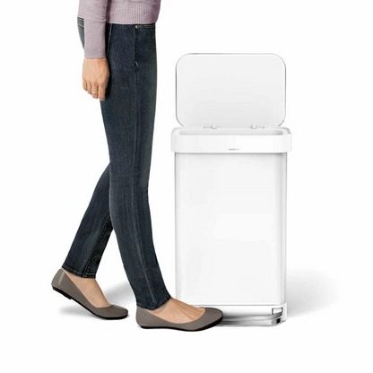 Simplehuman rectangular pedal bin with liner pocket 45L