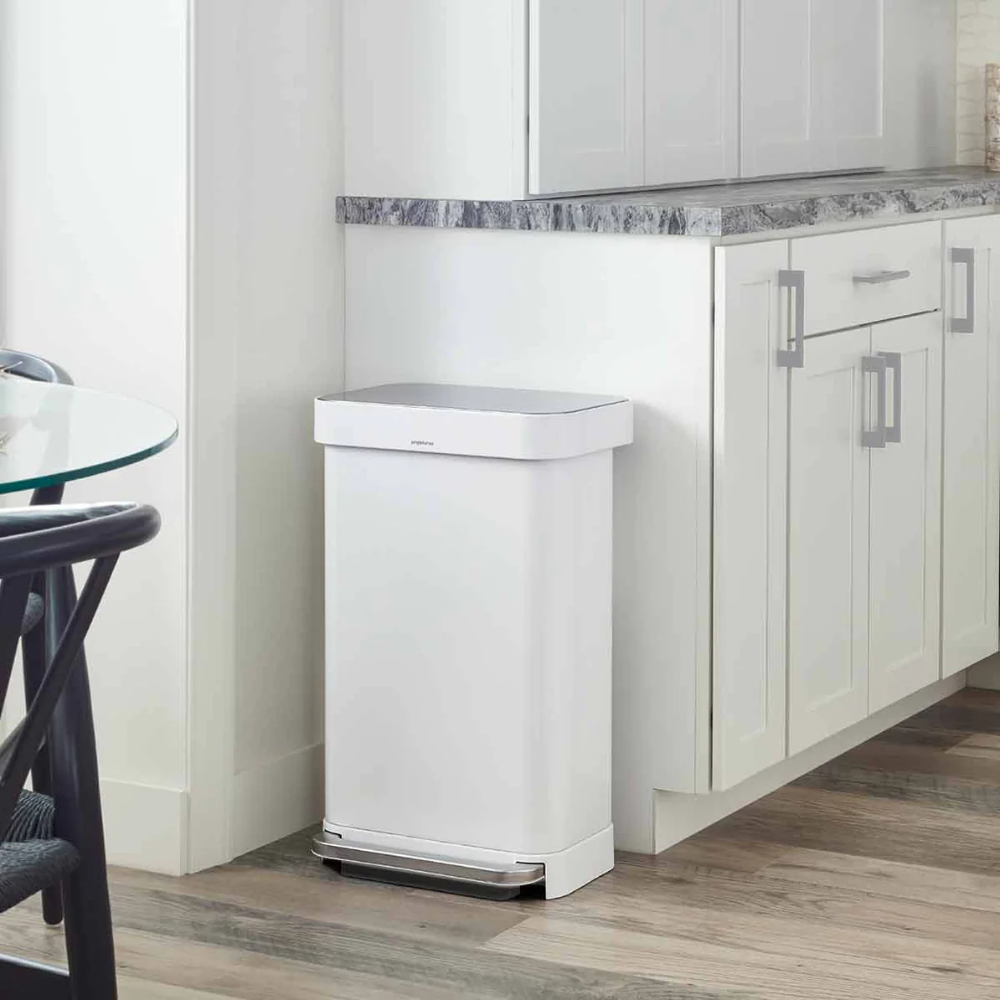 Simplehuman rectangular pedal bin with liner pocket 45L
