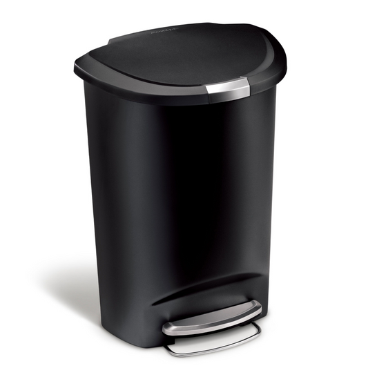 Simplehuman single compartment 50Lblack plastic
