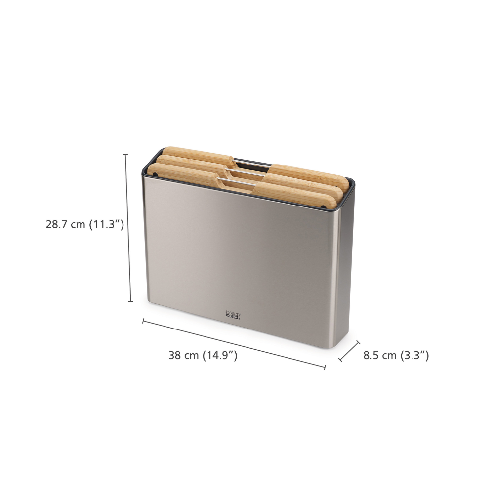 Joseph Joseph Folio™ Steel Bamboo  Σετ 3 Τεμαχίων Επιφάνειας Κοπής