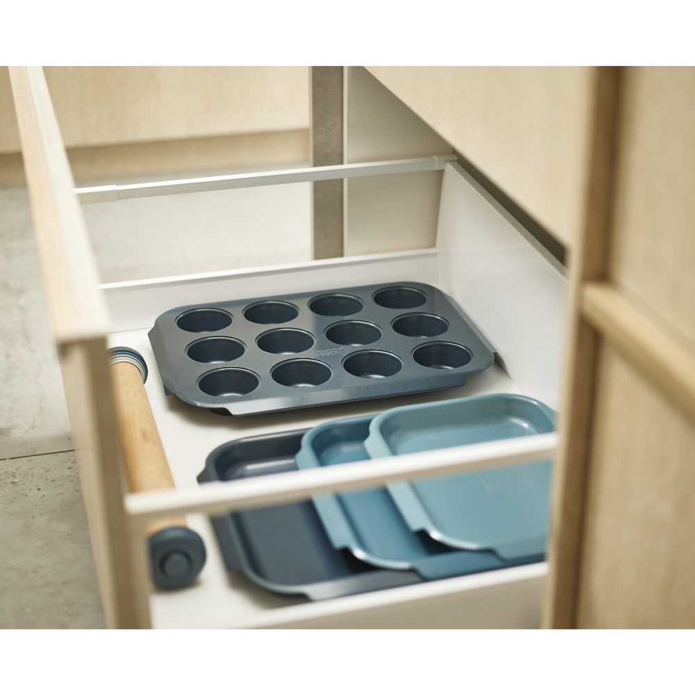 Joseph Joseph Nest™ Bake Non-Stick 12 Cup Blue Muffin Ταψί