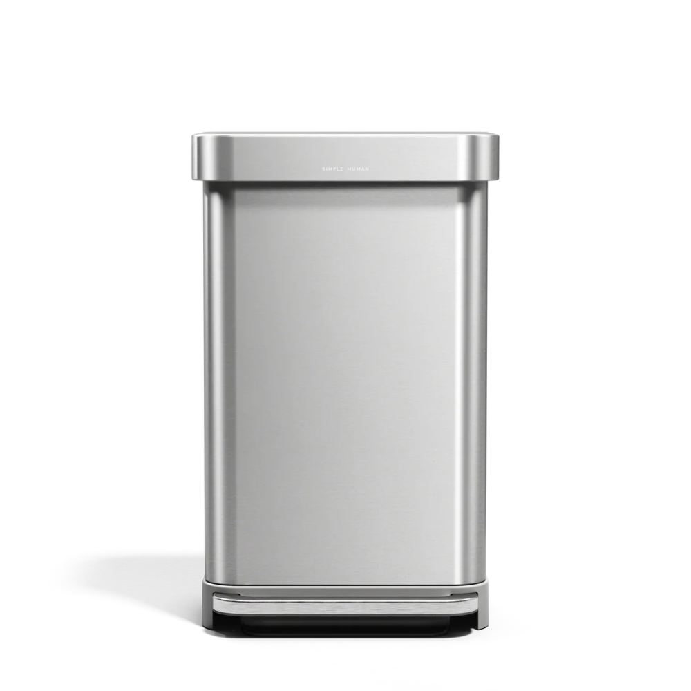 Simplehuman rectangular step can with liner  pocket 45L