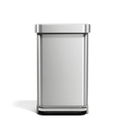 Simplehuman rectangular step can with liner  pocket 45L