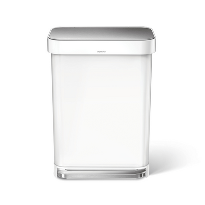 Simplehuman rectangular pedal bin with liner pocket 55L