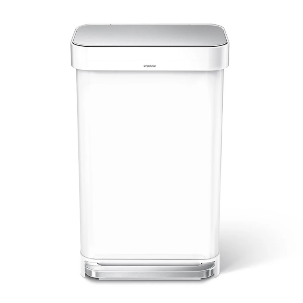 Simplehuman rectangular pedal bin with liner pocket 45L