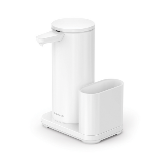 Simplehuman rechargeable liquid sensor pump with caddy