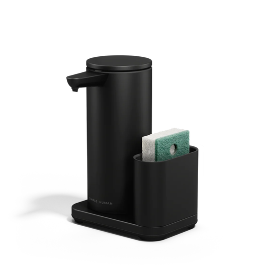 Simplehuman rechargeable liquid sensor pump with caddy