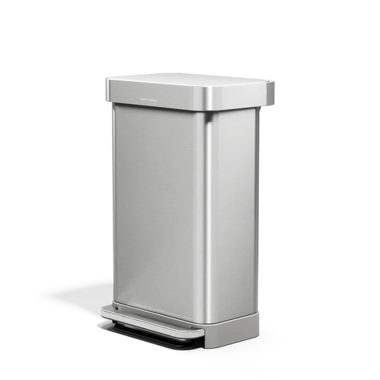 Simplehuman rectangular step can with liner  pocket 45L