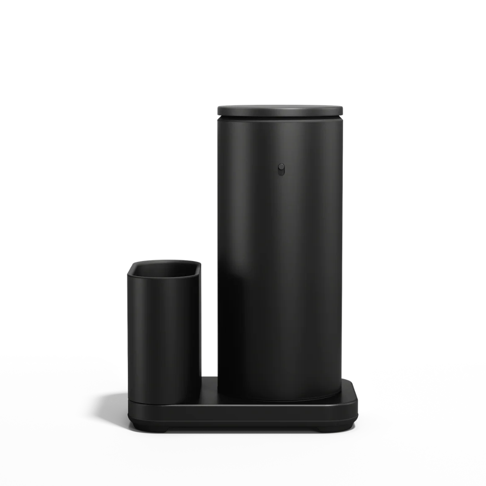 Simplehuman rechargeable liquid sensor pump with caddy