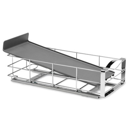 Simplehuman 22.8cm pull-out cabinet organiser, grey plastic with heavy-gauge steel frame