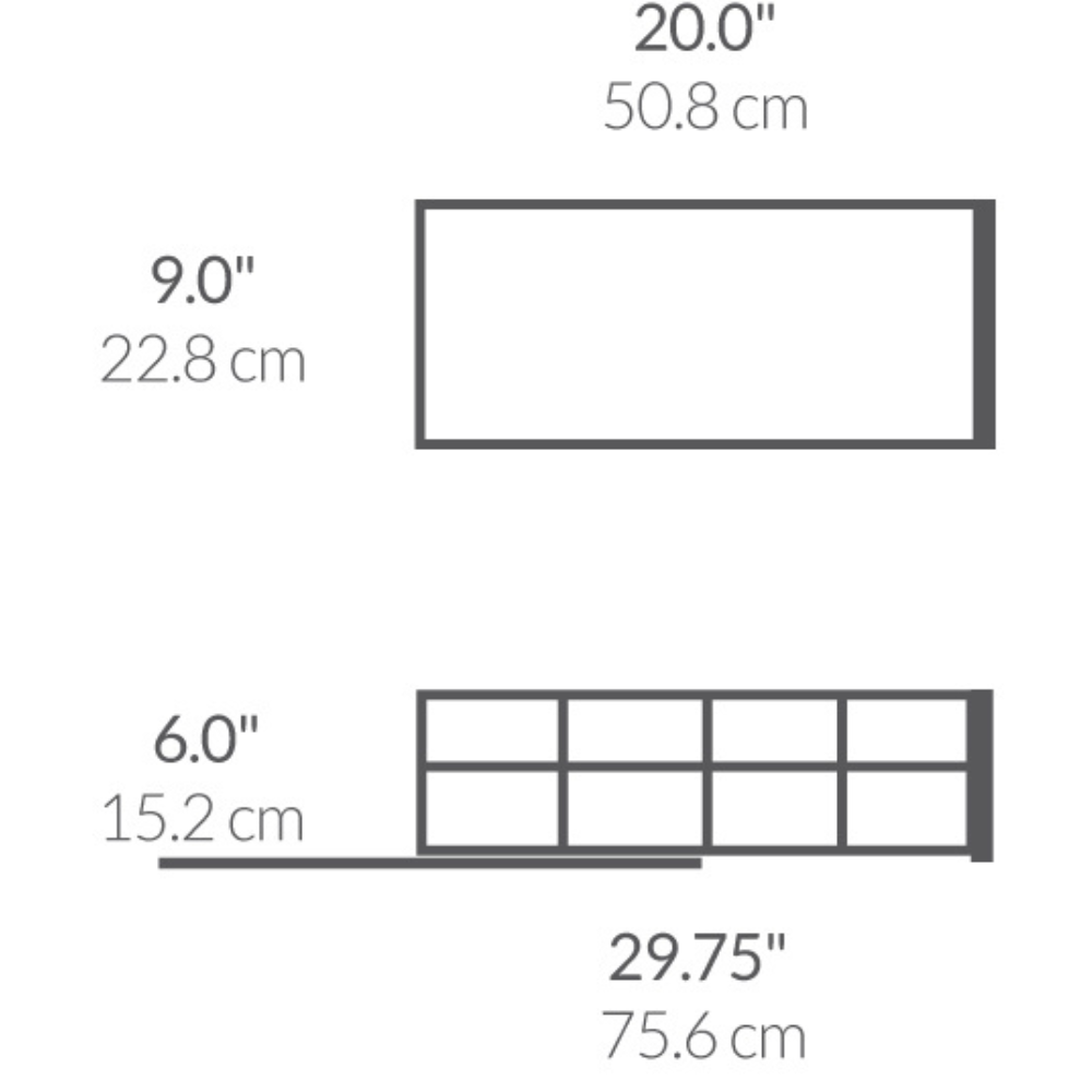 Simplehuman 22.8cm pull-out cabinet organiser, grey plastic with heavy-gauge steel frame