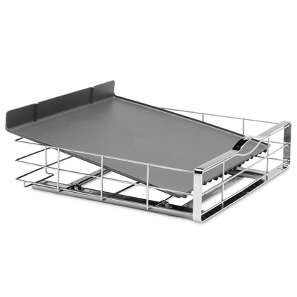 Simplehuman 50.2cm pull-out cabinet organiser, grey plastic with heavy-gauge steel frame