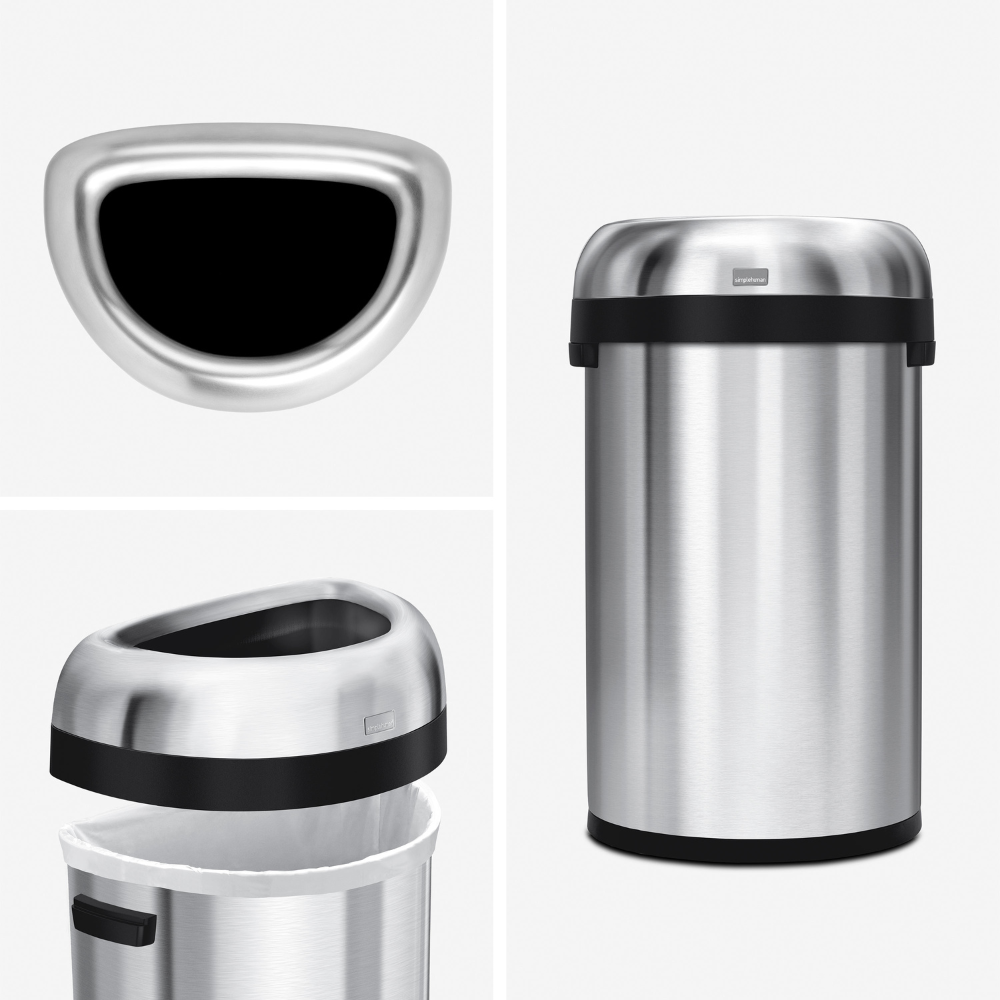 Simplehuman  semi-round open bin 60L