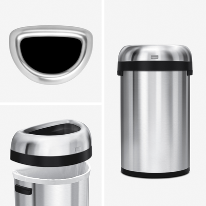 Simplehuman  semi-round open bin 60L