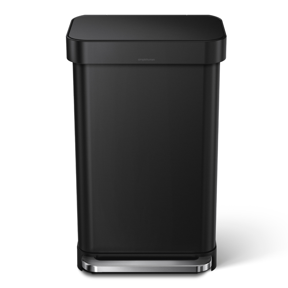 Simplehuman rectangular step can with liner  pocket 45L