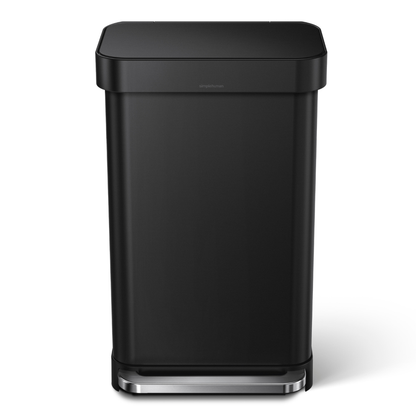 Simplehuman rectangular step can with liner  pocket 45L