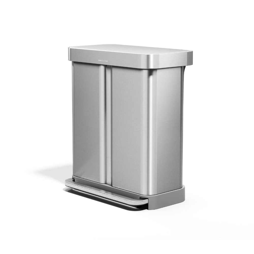 Simplehuman recycler rectangular step bin 58L