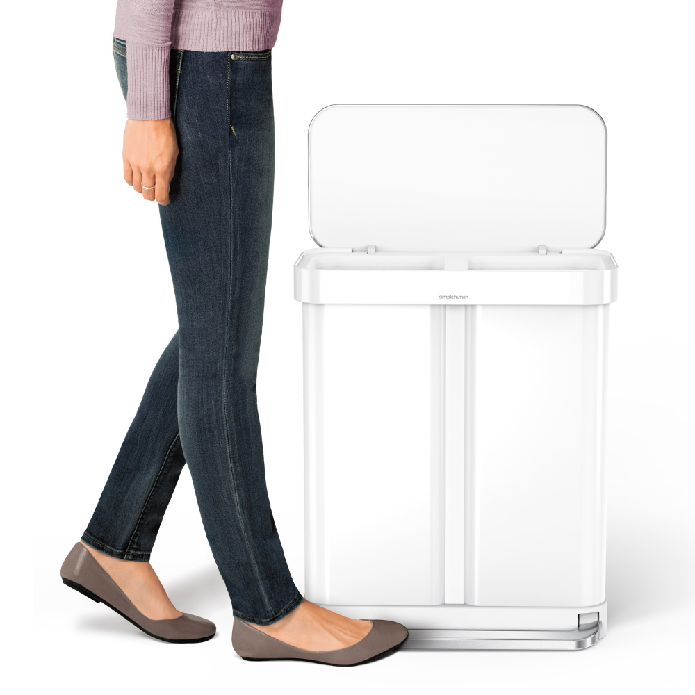 Simplehuman recycler rectangular step bin 58L