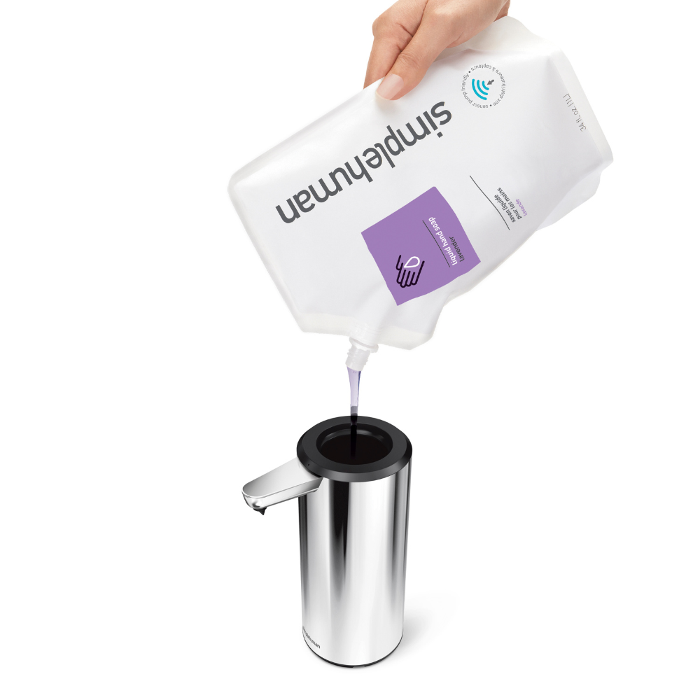 Simplehuman rechargeable liquid sensor  pump, high-grade polished