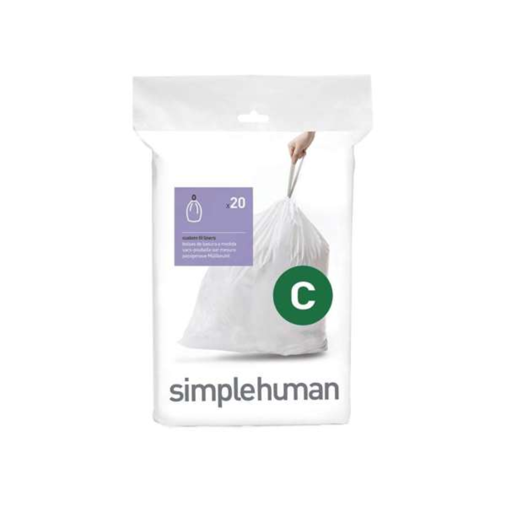 Simplehuman code C custom fit liners, 20 pack