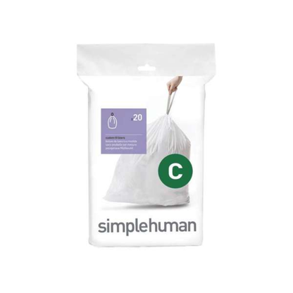 Simplehuman code C custom fit liners, 20 pack