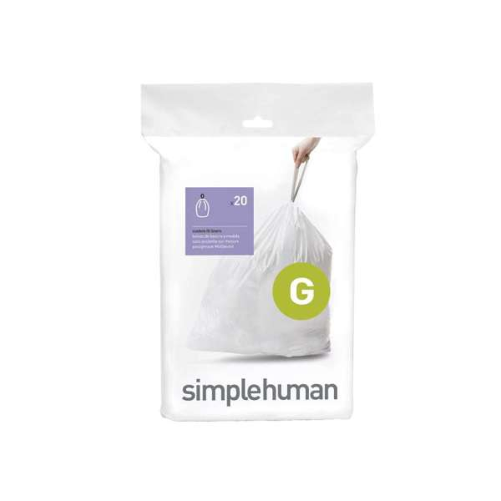 Simplehuman code G custom fit liners, 20 pack