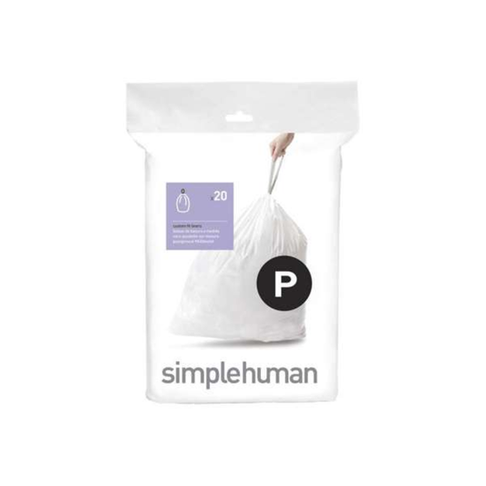 Simplehuman code P custom fit liners, 20 pack