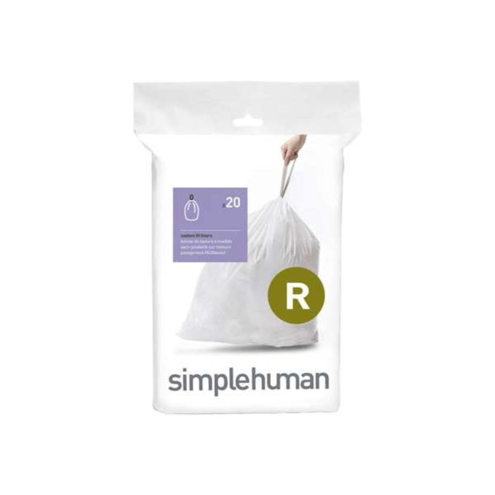 Simplehuman code R custom fit bin liners, pack of 20