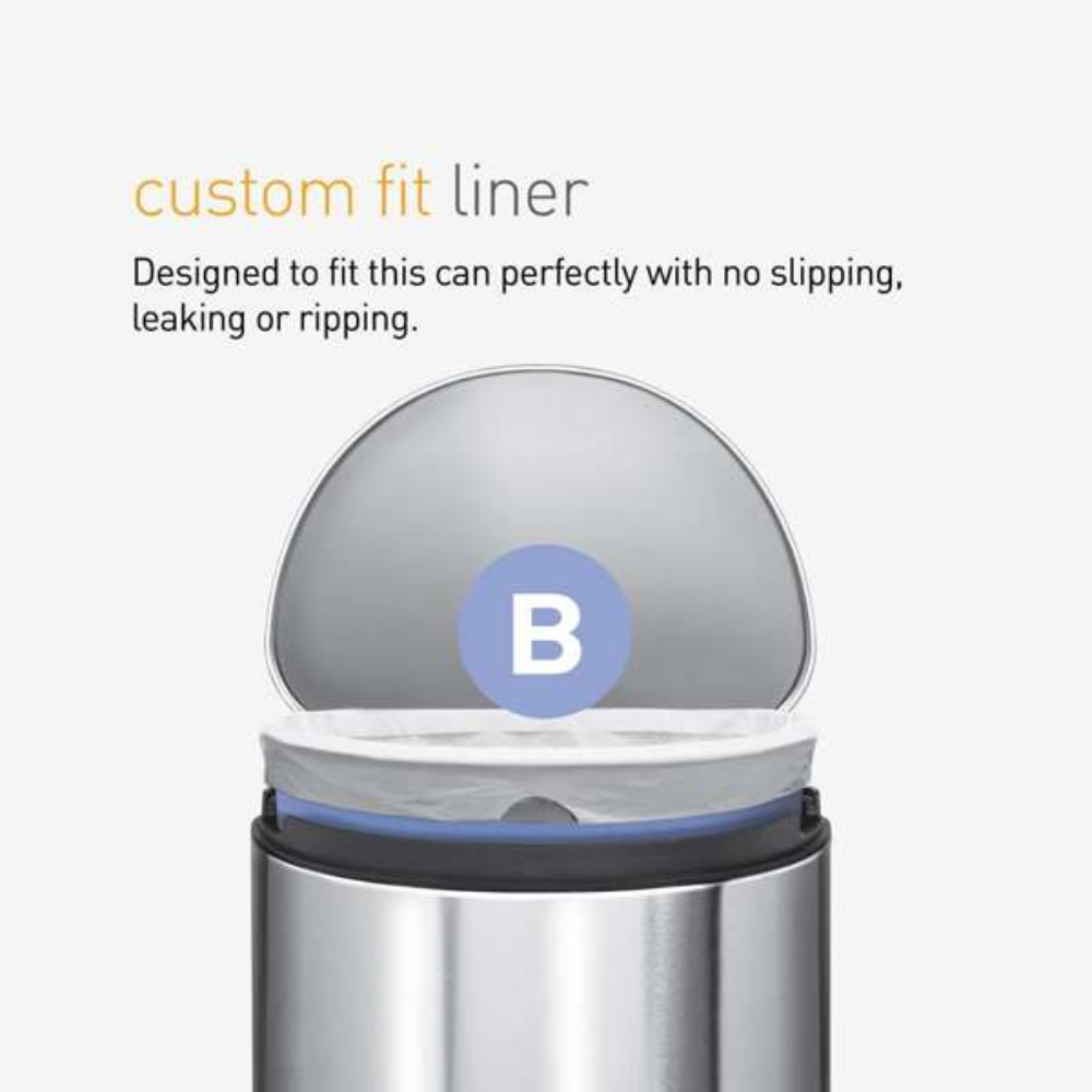 Simplehuman code B custom fit liners, 3 x pack of 30 (90 liners)