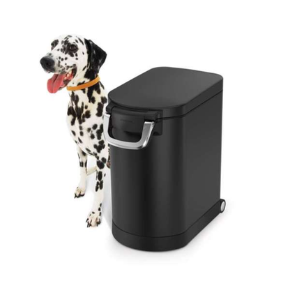 Simplehuman medium pet food bin, matte black steel