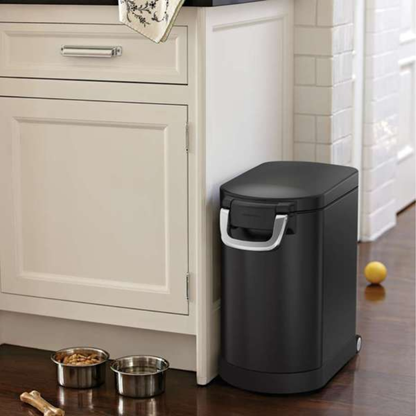 Simplehuman medium pet food bin, matte black steel