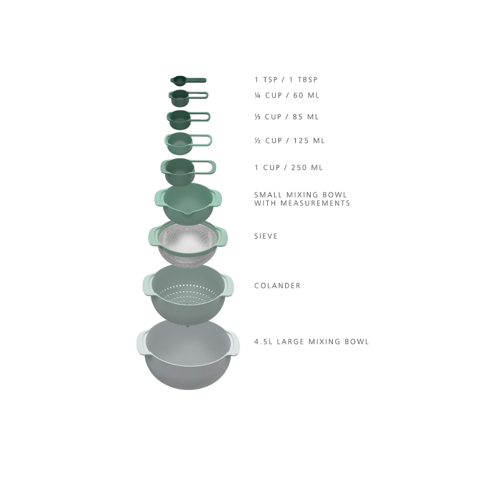 Joseph Joseph Nest™ 9 Plus Green Bowl Set