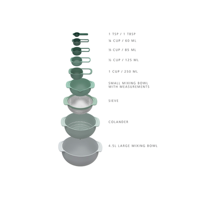 Joseph Joseph Nest™ 9 Plus Green Bowl Set
